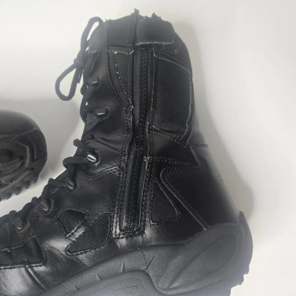 Reebok Rapid Response Mens Stealth Tactical Boot Side Zipper Composite Toe 15M